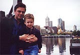 Mat and Duncan overlooking Flinders St Station